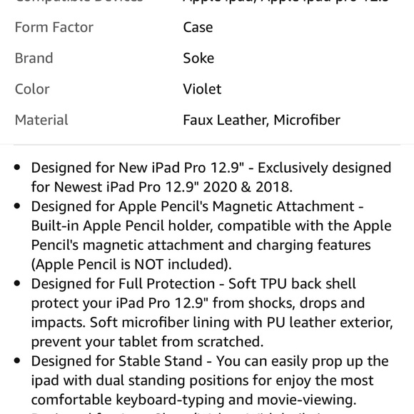 NWT iPad Pro 12.9 case Violet - Picture 2 of 2